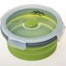Контейнер складной с крышкой-защелкой 800 мл., оливковый, оранжевый