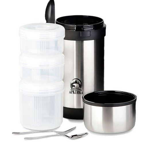 Термос Арктика с тремя контейнерами для еды 1500 мл