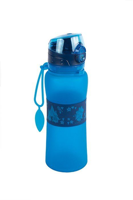 Бутылка силиконовая Muumit Retkella 0,5 литра, зелёная, оранжевая, синяя, фуксия