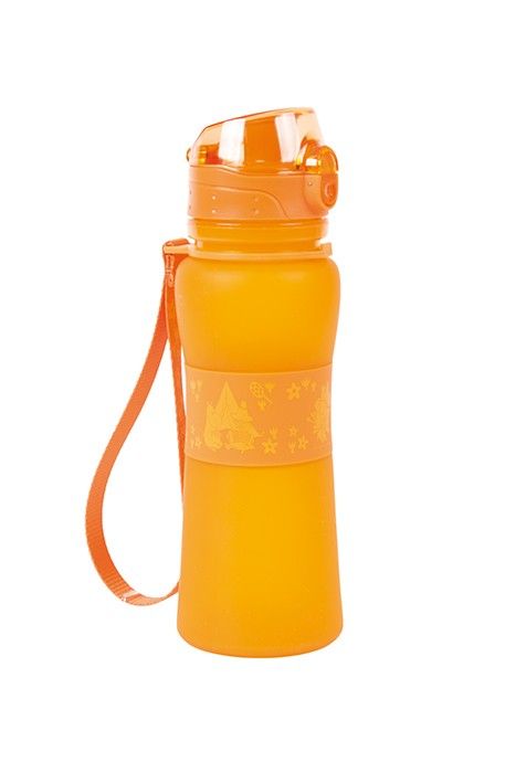 Бутылка силиконовая Muumit Retkella 0,5 литра, зелёная, оранжевая, синяя, фуксия