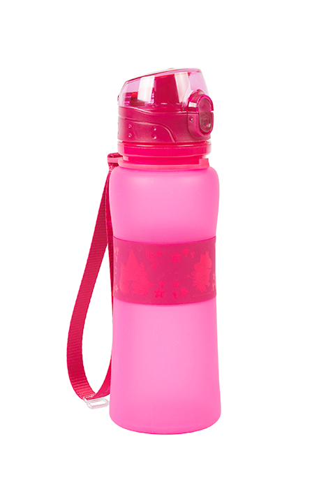 Бутылка силиконовая Muumit Retkella 0,5 литра, зелёная, оранжевая, синяя, фуксия