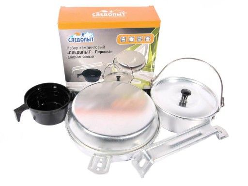 Набор кемпинговый кухонный СЛЕДОПЫТ - Персона, алюминиевый