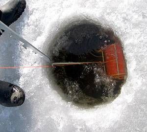 Торпеда для протяжки шнура подо льдом