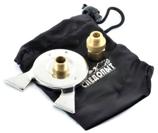 Переходник для подключения клапана резьбового типа к баллонам с клапаном нажимного типа