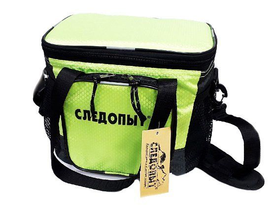 Сумка изотермическая СЛЕДОПЫТ - Red, Green Line Pro 23 литра, зеленый, коралловый