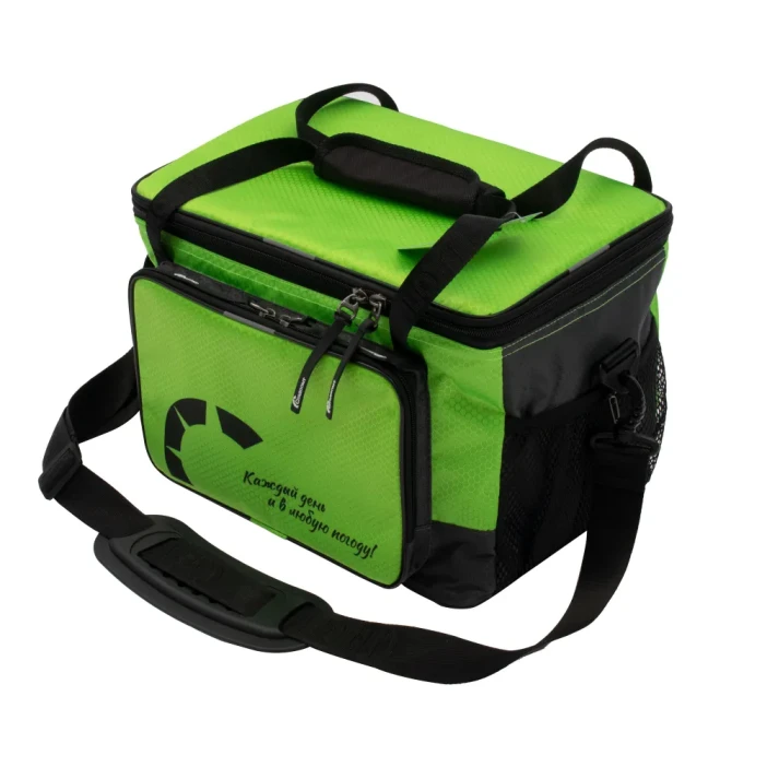 Сумка изотермическая СЛЕДОПЫТ - Red, Green Line Pro 23 литра, зеленый, коралловый
