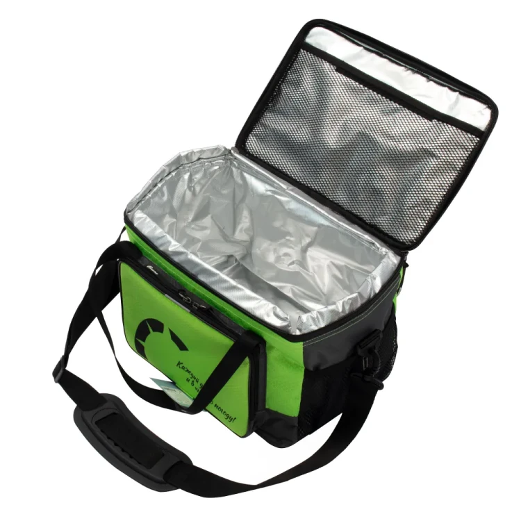 Сумка изотермическая СЛЕДОПЫТ - Red, Green Line Pro 23 литра, зеленый, коралловый