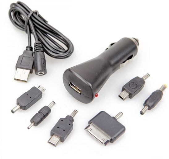 Мультизарядное устройство для мобильных телефонов, планшетов,  ноутбуков от автомобильного прикуривателя 12-24 В
