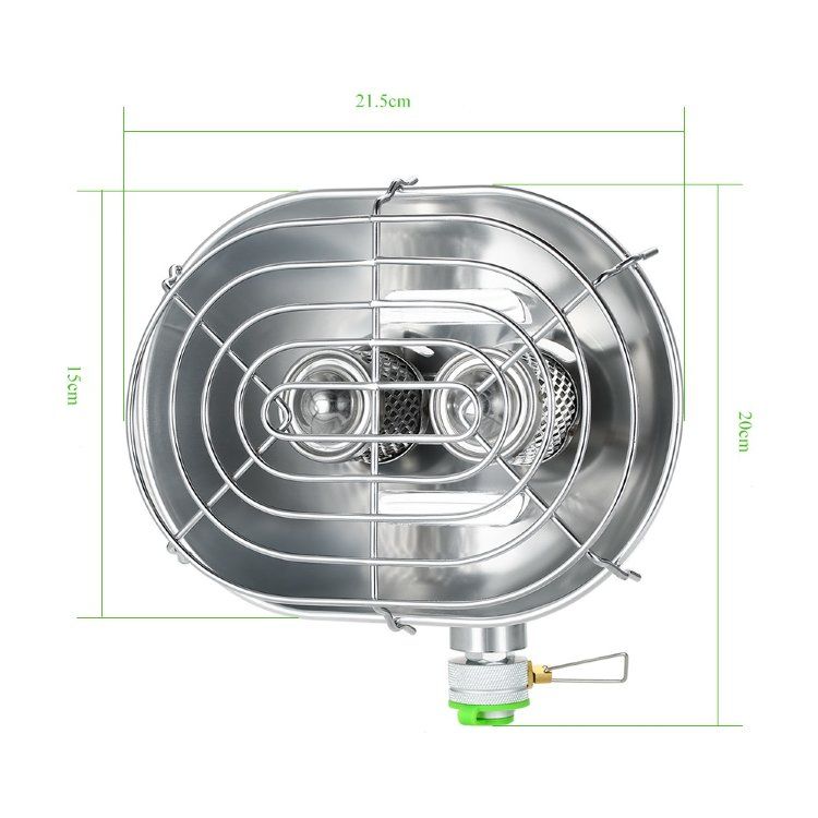 Инфракрасный газовый обогреватель повышенной мощности с возможностью работы от двух типов баллонов (цанговых и резьбовых)