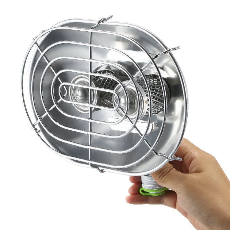 Инфракрасный газовый обогреватель повышенной мощности с возможностью работы от двух типов баллонов (цанговых и резьбовых)