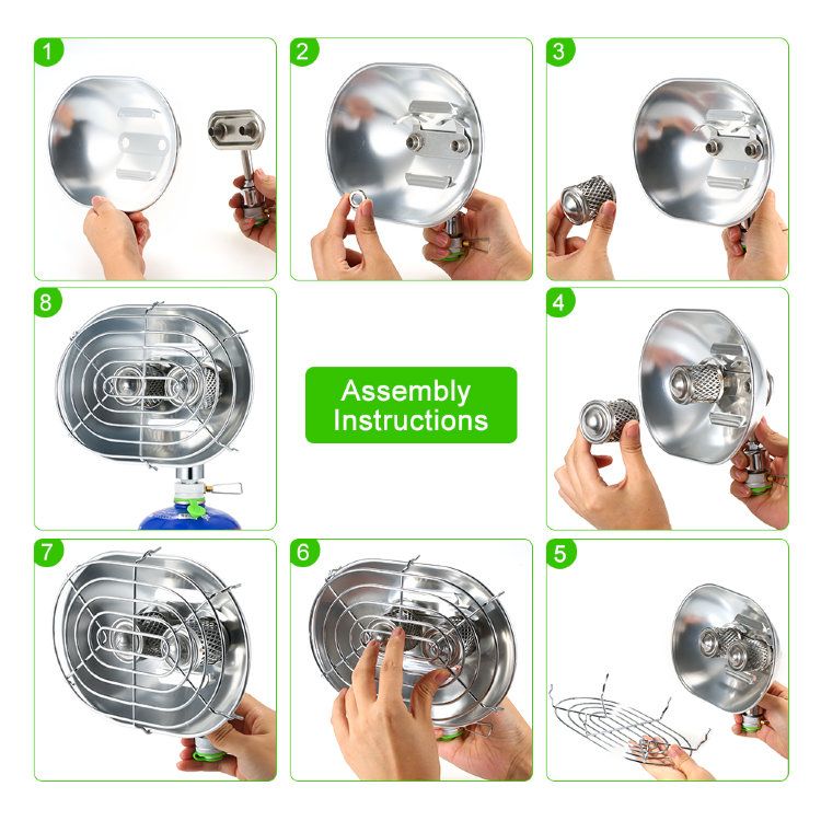 Инфракрасный газовый обогреватель повышенной мощности с возможностью работы от двух типов баллонов (цанговых и резьбовых)