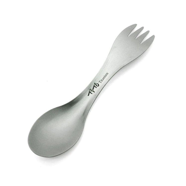 Ловилка - ложка-вилка походная двухсторонняя титановая Spork Titanium