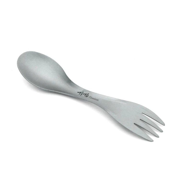 Ловилка - ложка-вилка походная двухсторонняя титановая Spork Titanium