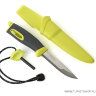 Нож для выживания Swedish FireKnife с огнивом, цвет: лайм