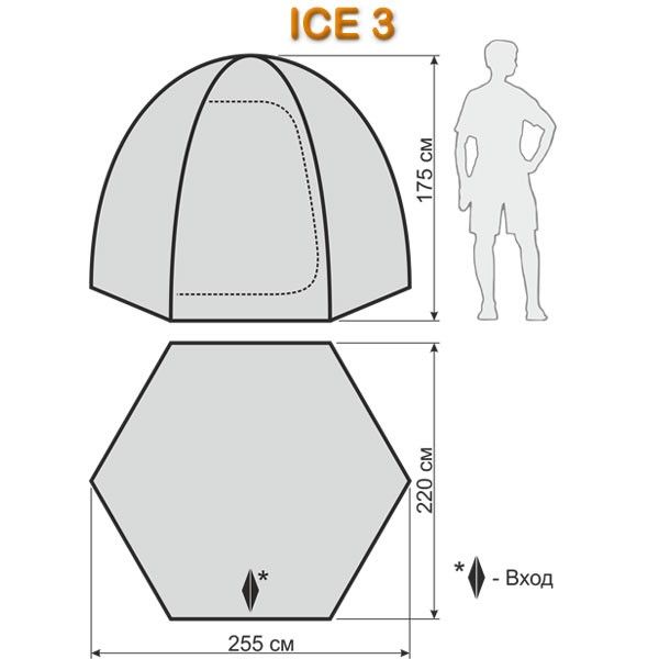 Палатка для зимней рыбалки World of Maverick Ice 3 orang