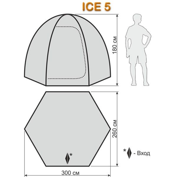 Палатка для зимней рыбалки World of Maverick Ice 5 orang