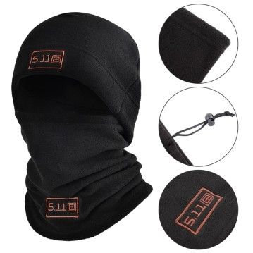 Шапка и Бафф (шарф-маска) 5.11 Tactical, зимний набор из флиса, черный, серый, оливковый, синий