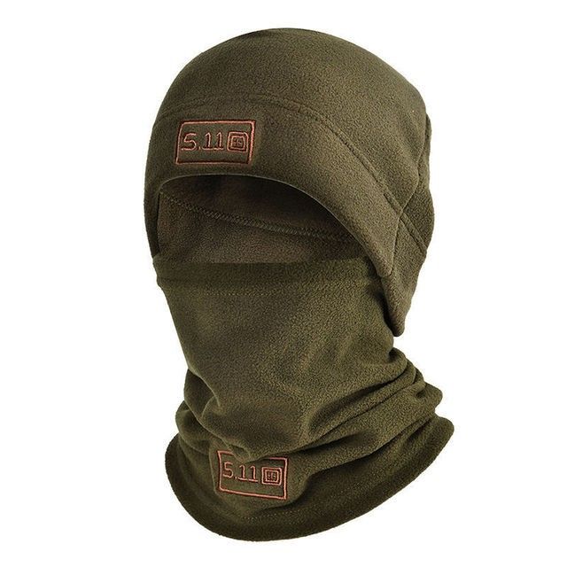 Шапка и Бафф (шарф-маска) 5.11 Tactical, зимний набор из флиса, черный, серый, оливковый, синий