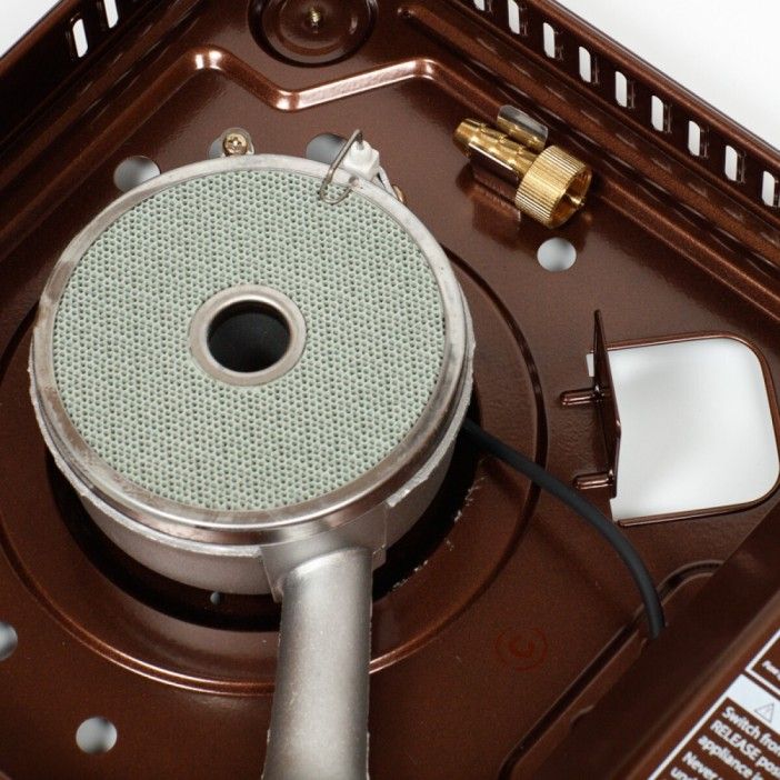 Керамическая портативная газовая плита NaMilux NA-P4075PS (PL2057PS) с переходником