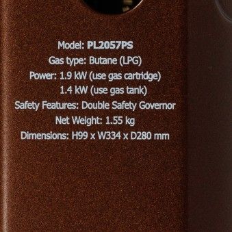 Керамическая портативная газовая плита NaMilux NA-P4075PS (PL2057PS) с переходником