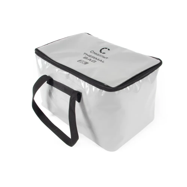 Сумка изотермическая ПВХ СЛЕДОПЫТ Thermal Bag, 45х28х28 см, 35 литров, серый