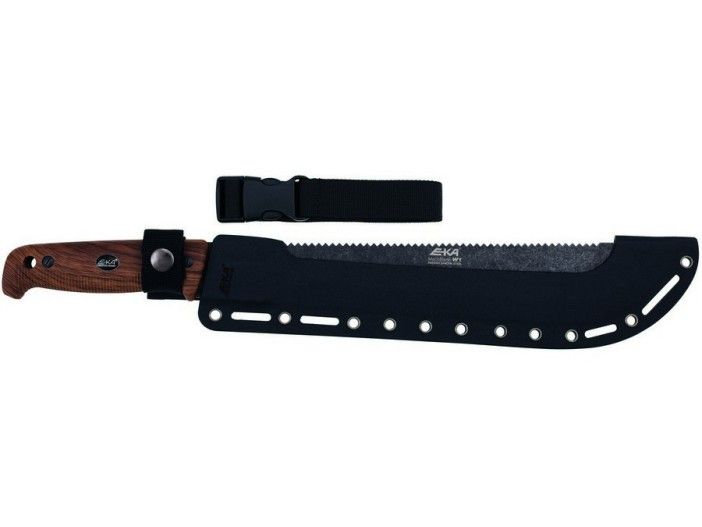 Нож-мачете EKA MachBlade W1 G10 рукоять оранжевая, черная, под дерево