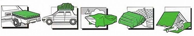 Тент универсальный PE (180 g/m2). Цвет: синий