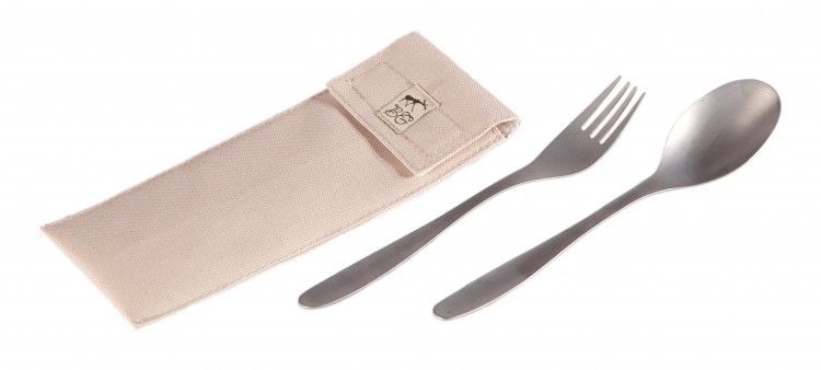 Набор столовых приборов BG Titanium ложка+вилка+чехол
