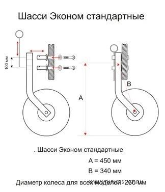 Транцевые колеса, съёмные стандартные