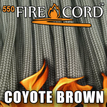 Live Fire Gear 550 FireCord Coyote Brown 7.5/30.5 м