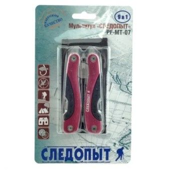 Мультитул (плоскогубцы) СЛЕДОПЫТ 9 предметов, в чехле