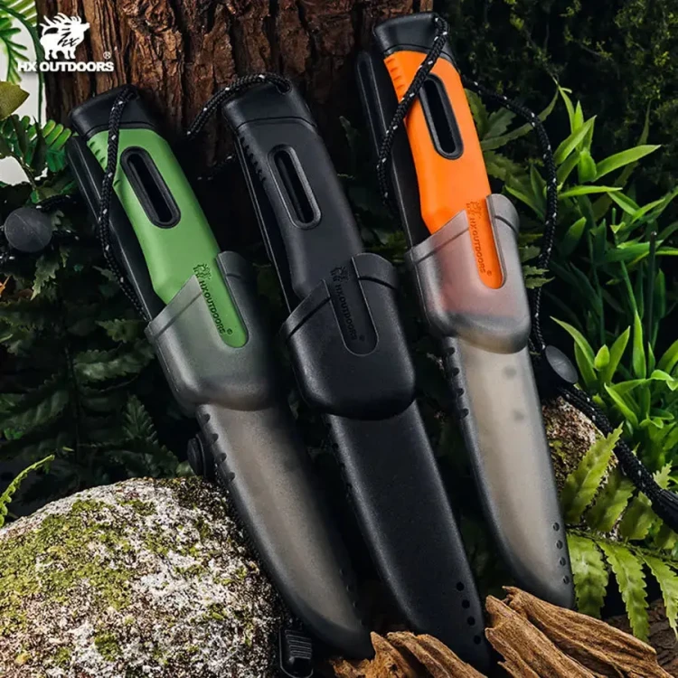Нож туристический HX OUTDOORS SURVIVAL с точилкой и огнивом