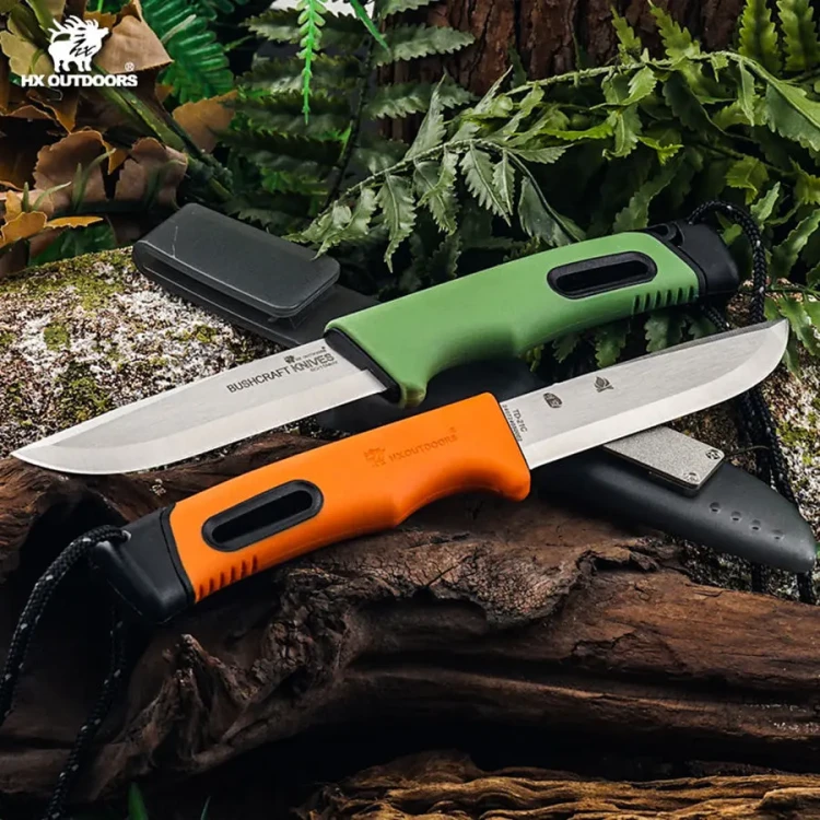 Нож туристический HX OUTDOORS SURVIVAL с точилкой и огнивом