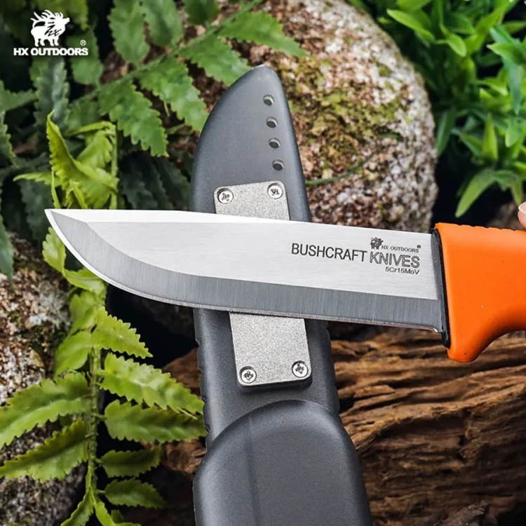 Нож туристический HX OUTDOORS SURVIVAL с точилкой и огнивом