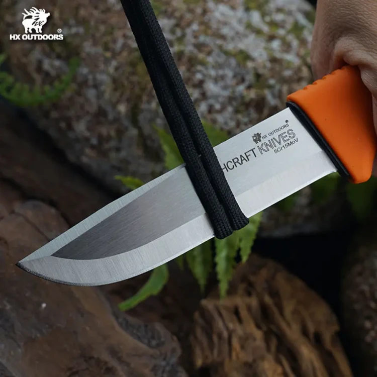 Нож туристический HX OUTDOORS SURVIVAL с точилкой и огнивом