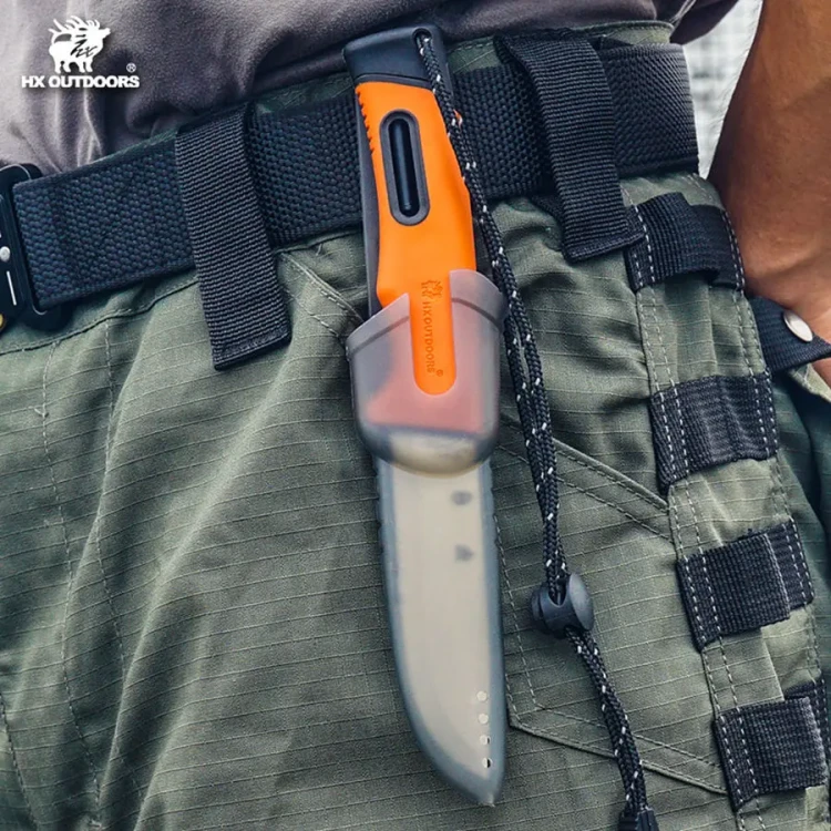 Нож туристический HX OUTDOORS SURVIVAL с точилкой и огнивом