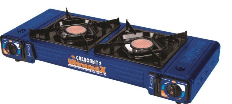 Настольная газовая плита с двумя инфракрасными горелками Следопыт - UltramaX